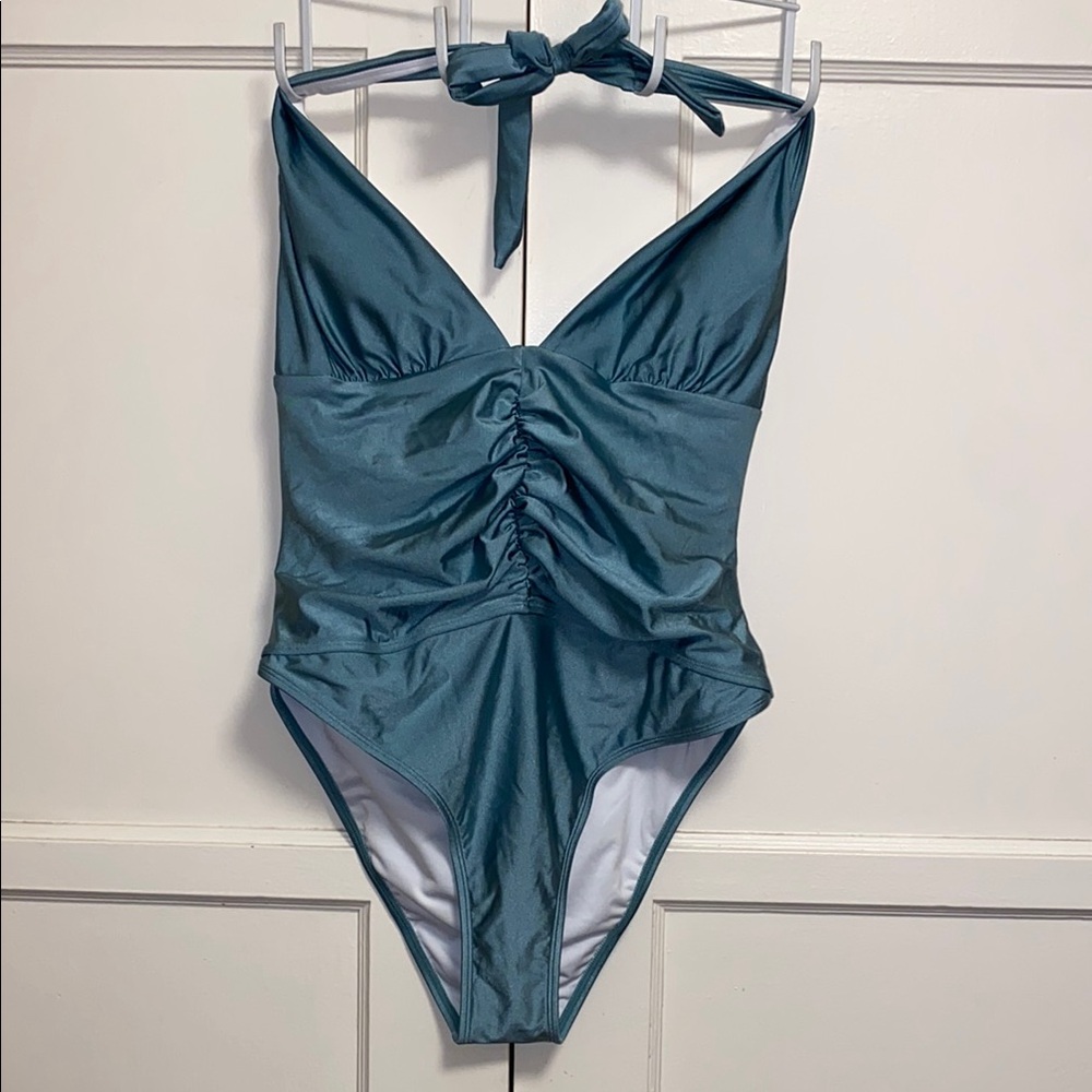 Cupshe Blue Halter One Pieces